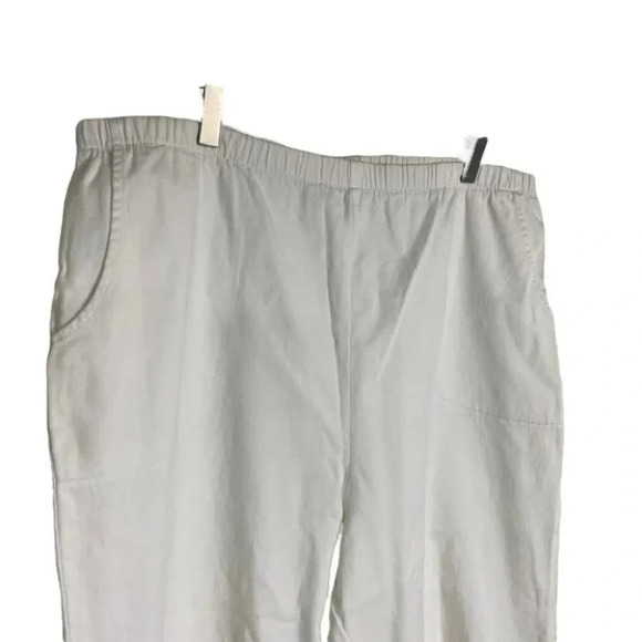 d & co. denim & company XL white‎ pull up capris - Picture 2 of 4